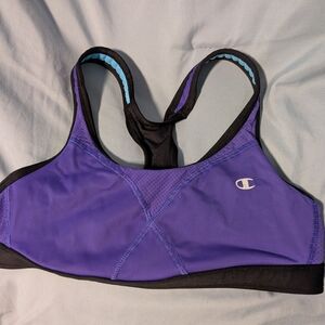 Champion Women's Black and Purple Sports Bra